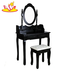 High quality black wooden dressing table set for children W08H098