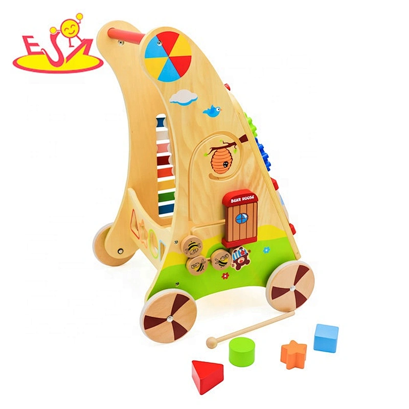 2019 Ready to Ship educational wooden activity walker toy for toddlers W16E034