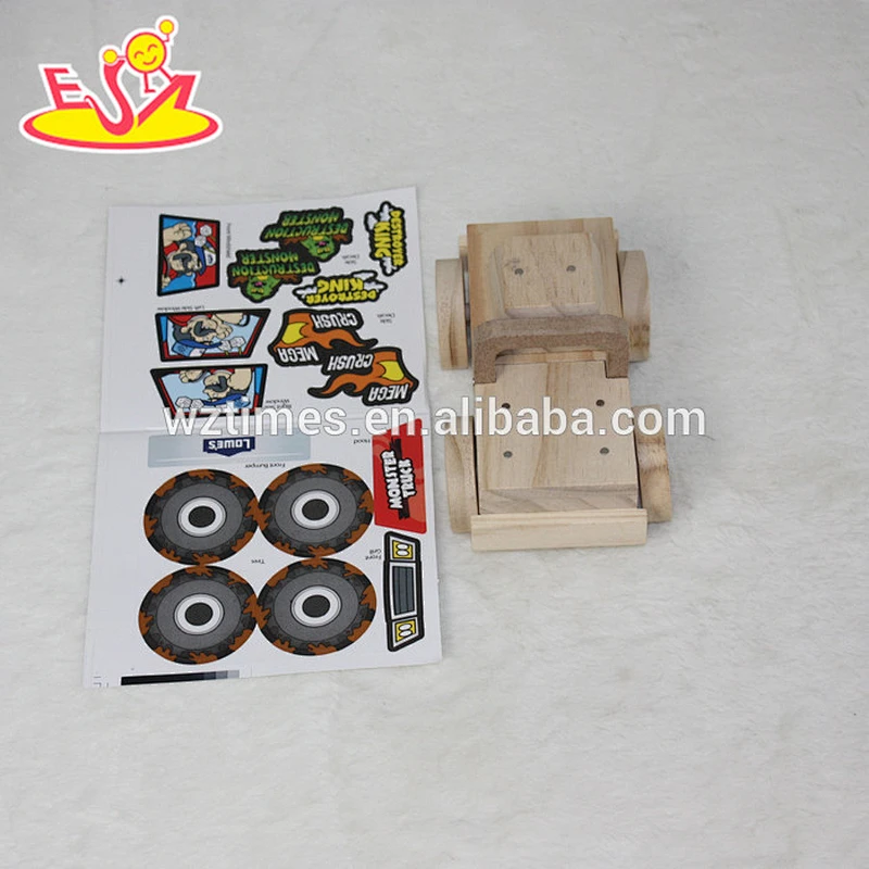 2018 new products educational wooden kids diy toy W03B051