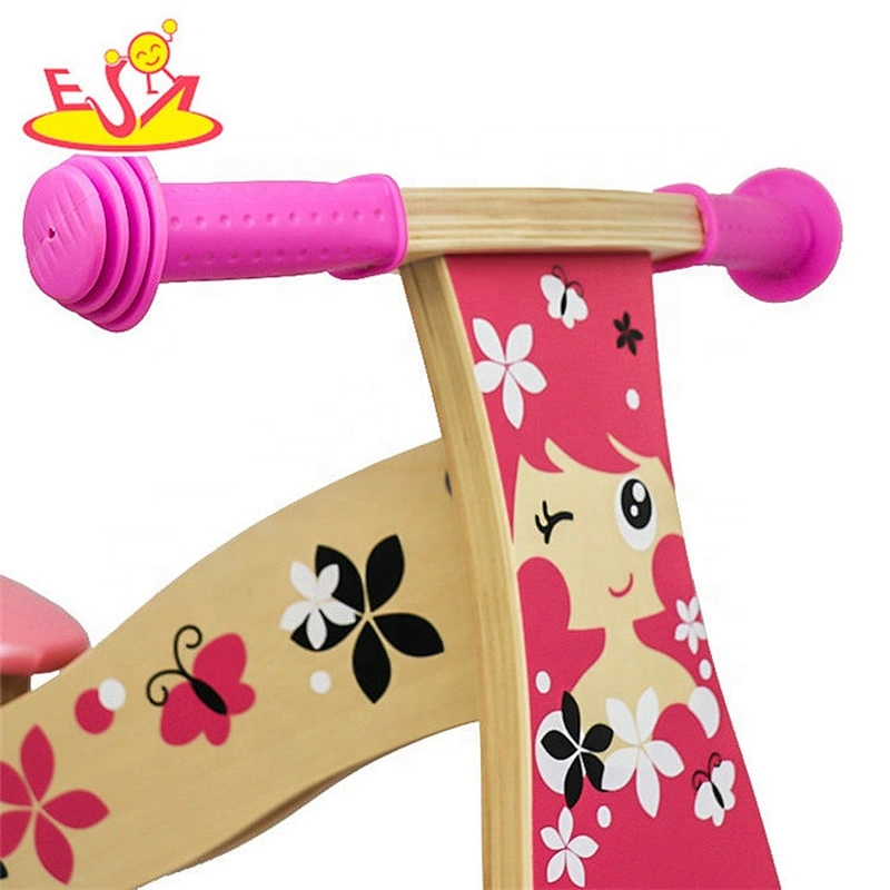 Wholesale most popular wooden pink balance bicycle for children W16C094