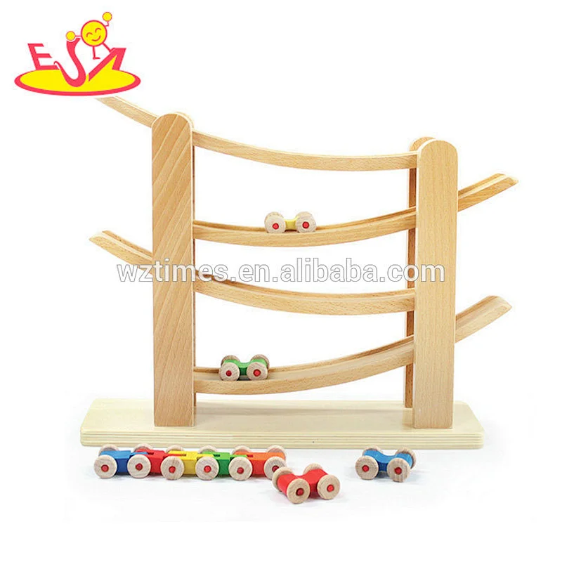 Neueste Craze Spiele aus Holz Mini-Rennwagen Spur Spielzeug für Kinder W04E054