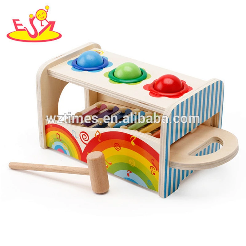 wholesale funny wooden toddler music toys for education W07A117
