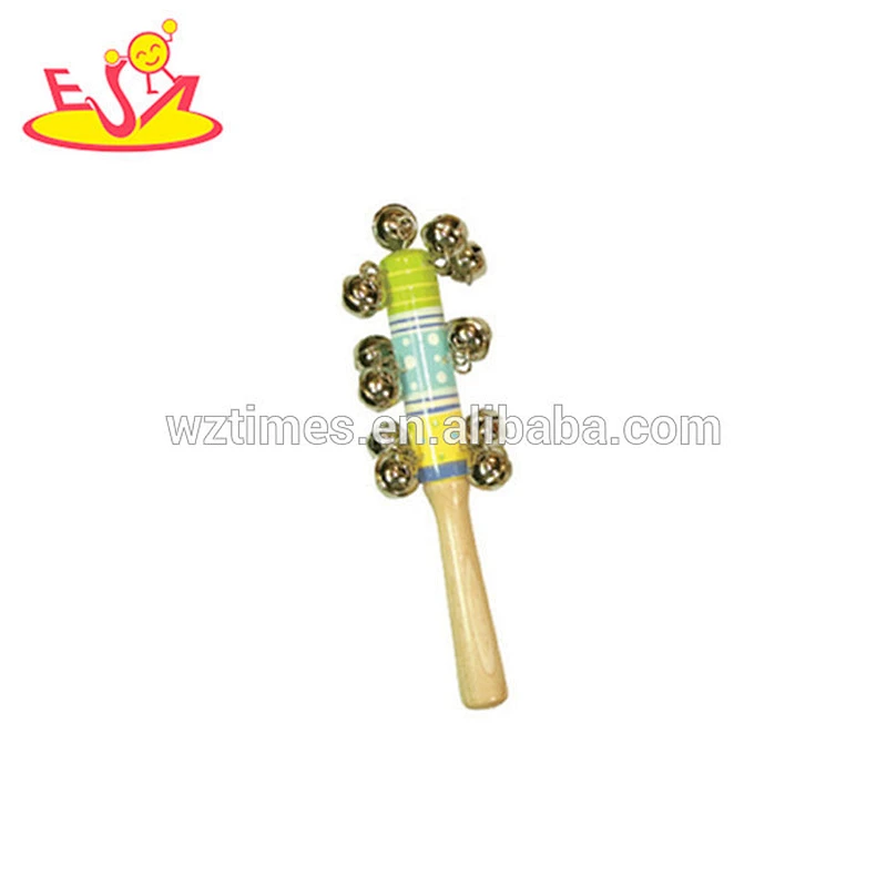 Wholesale funny music wooden hand bell stick for baby W07I087