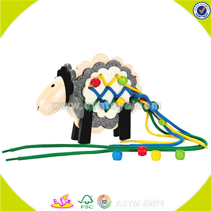 wholesale fashion kids wooden threading beads popular children wooden threading beads W11E046