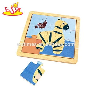 Wholesale brain training wooden kids animal puzzle game cheap baby wooden kids animal puzzle W14C067