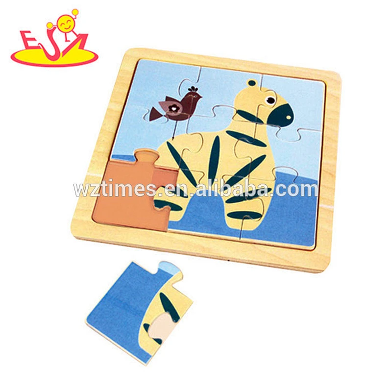 Wholesale brain training wooden kids animal puzzle game cheap baby wooden kids animal puzzle W14C067