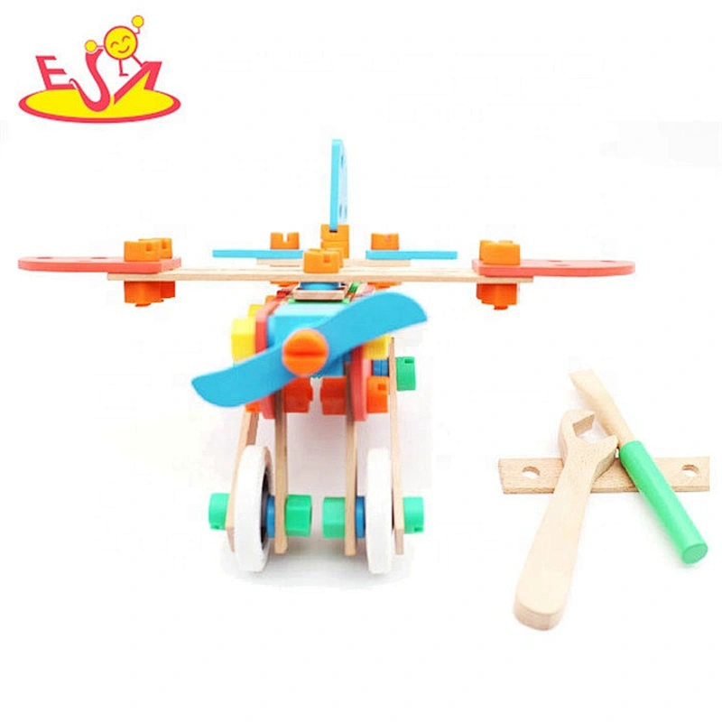 High quality educational diy wooden building kits for boys W03B082