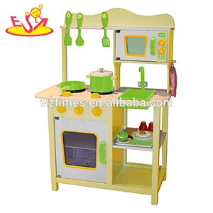 2018 New design baby wooden toy kitchen funny kids wooden toy kitchen best children wooden toy kitchen W10C045 White