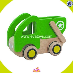 wholesale cheap wooden mini yellow car toy for children W04A090