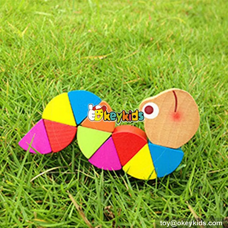 High quality crocodile wooden number puzzle games for children W14I037