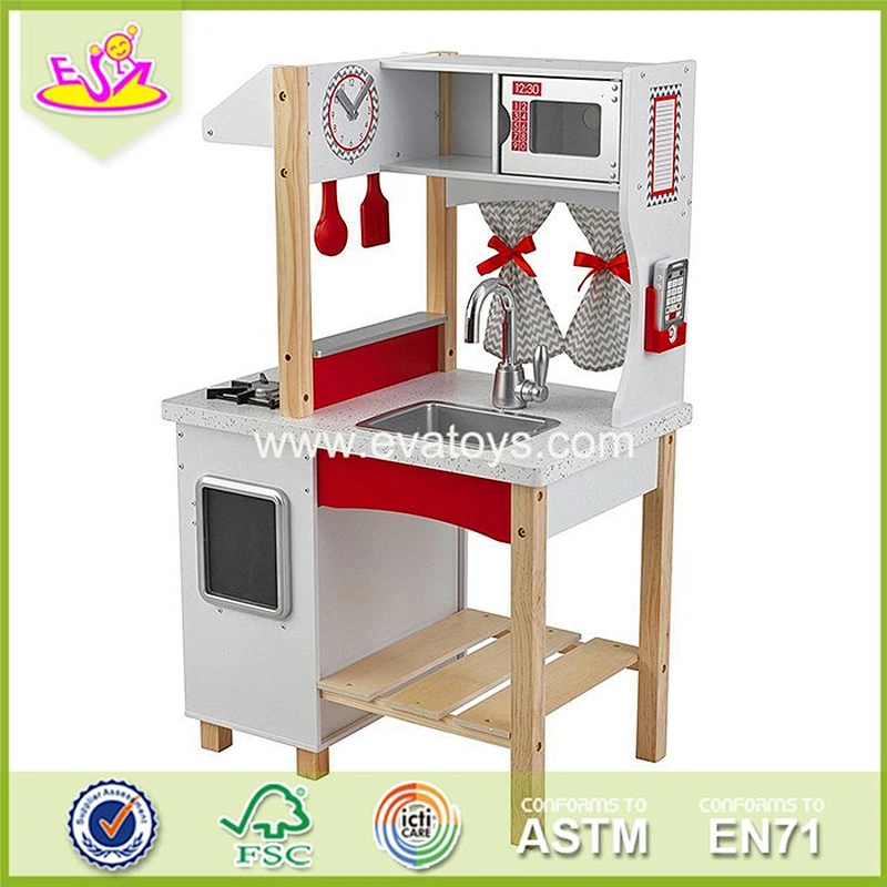2018 Wholesale preschool wooden kids cooking set luxury clock kids cooking set W10C147
