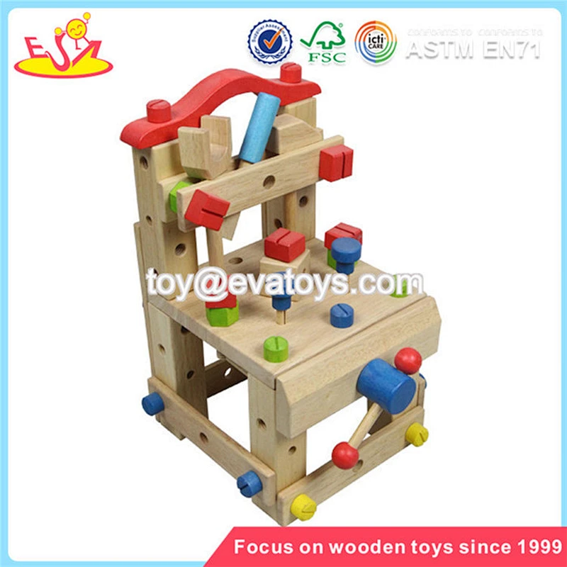 Wholesale new product wooden tools platform toy DIY funny kids wooden tools platform toy W03D029