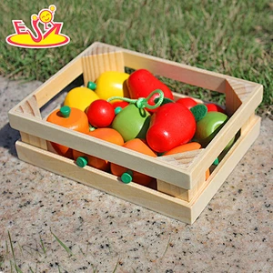 wholesale 12 pieces funny wooden pretend play food set fo children W10B108