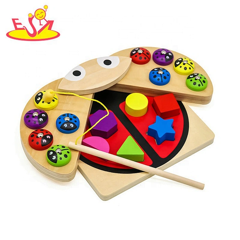 2019 New hottest baby colorful wooden educational toys for 3 year olds W13E075B