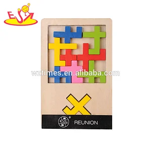 hottest sale baby colorful wooden blocks toy for wholesale W14A176