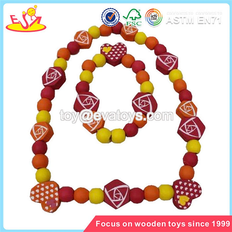 Wholesale baby decoration fashion wooden children beads toy W11E035