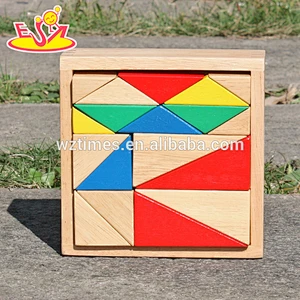 2018 New design 18 pieces kids wooden building blocks toys for education W13A115