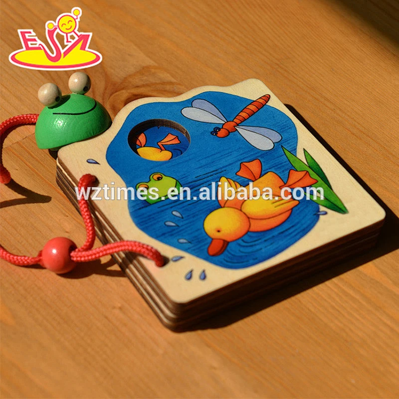 wholesale high quality baby wooden school book for sale W12E008