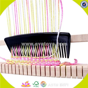 New and popular wooden loom toy Small loom children pretend play toys Hot selling Wooden loom toy W10D001