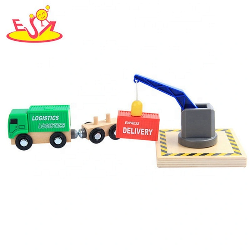 2019 New design kids educational wooden train jigsaw puzzles with railway W04C181