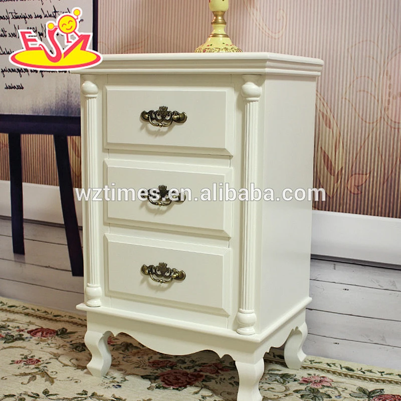 2018 New design white wooden bathroom storage cabinets high quality solid wooden bathroom storage cabinets W08H066