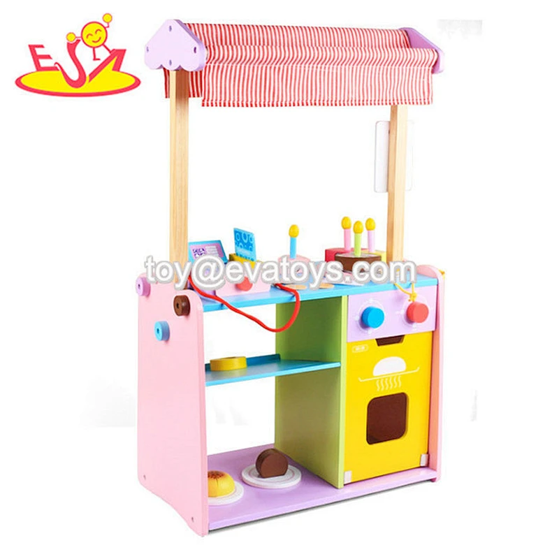 Nuevos juguetes clásicos mini juguete de madera puesto de mercado para niños W10A083
