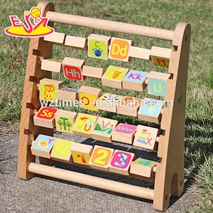 Wholesale hottest educational toy wooden alphabet rack for children W12C012
