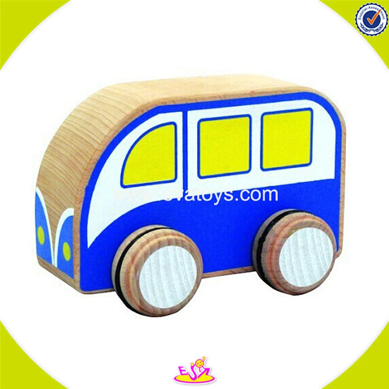 wholesale new design baby wooden toy bus hottest wooden toy bus W04A105