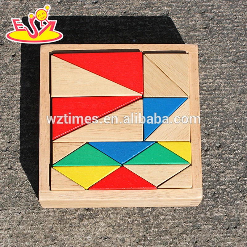 2018 New design 18 pieces kids wooden building blocks toys for education W13A115