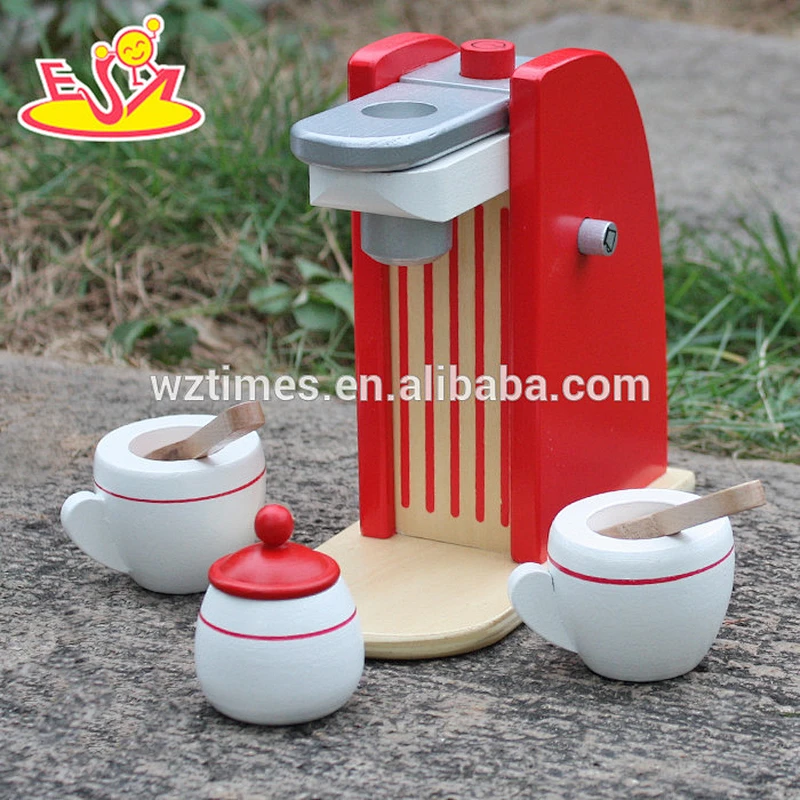 2018 New design wooden coffee machine toy kid wooden coffee machine toy lovely wooden coffee machine toy W10D136