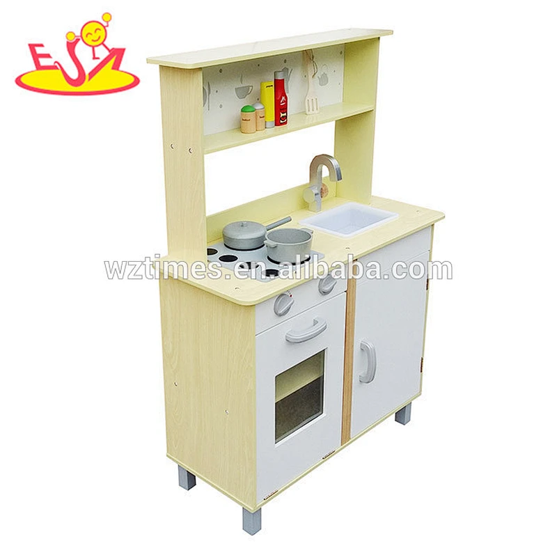 wholesale white wooden kids pretend kitchen with high quality W10C228