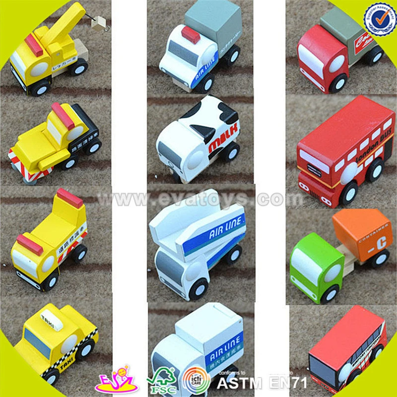 wholesale hottest new fashion children wooden toy car hot sale baby wooden toy car W04A155