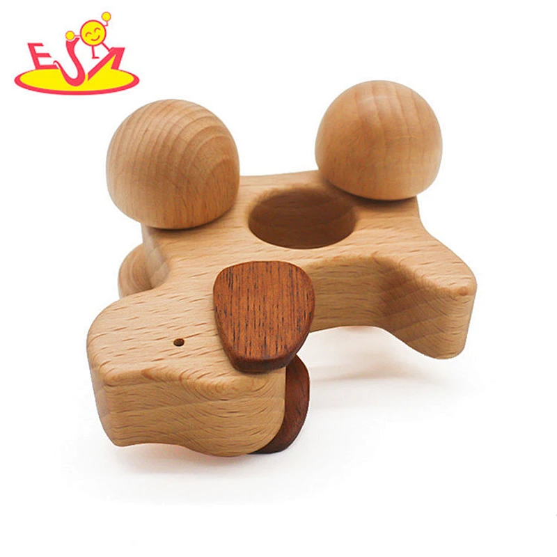 2018 wholesale baby wooden animal toy car hottest children's wooden animal toy car W04A235