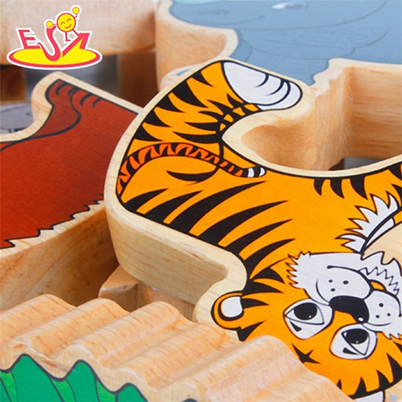 2018 wholesale wooden jigsaw puzzles for kids new design wooden jigsaw puzzles for kids animal jigsaw puzzles for kids W13A111