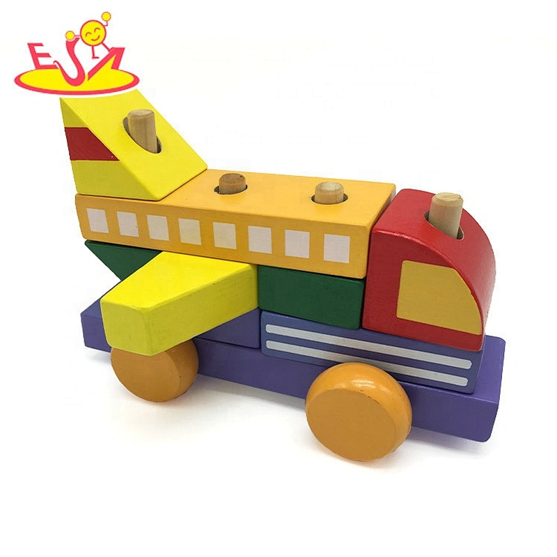 New arrival educational stacking wooden toy blocks for baby W13D224