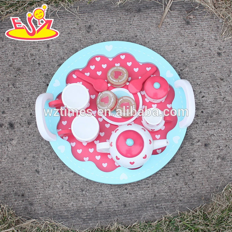 2018 wholesale baby wooden toy tea set, kids kitchen wooden toy tea set, funny children wooden toy tea set W10D120