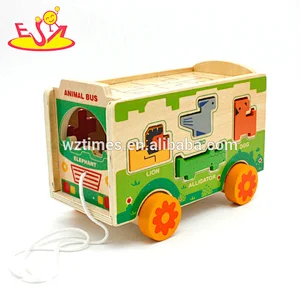 Das populärste hölzerne Zugtierwarenkorbspielzeug für Kinder als Geschenk W05C066
