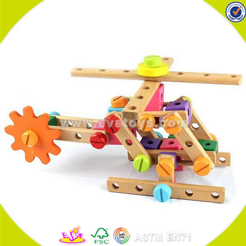 Wholesale creative wooden montessori DIY screws toy newest wooden kids DIY screws toy hot DIY screws toy W03C013