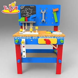 2018 wholesale diy workbench wooden tool set kids W03D076C