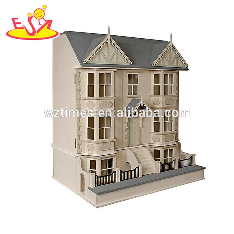 Hölzernes Spielzeug-Puppenhaus-Versorgungsmaterialien der luxuriösen viktorianischen Art für Kleinkinder W06A262
