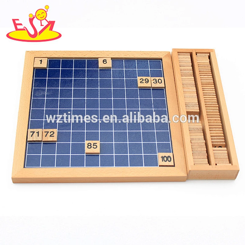 Wholesale early learning wooden preschool 1-100 digital toy for baby W11A036