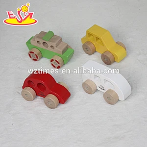 2018 wholesale baby miniature wooden car cheap kids miniature wooden car funny children miniature wooden car W04A262