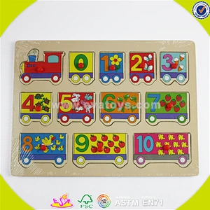 wholesale educational wooden toddler puzzle toy math teaching aid kids wooden toddler puzzle toy baby jigsaw game W14B027
