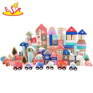2020 wholesale 115pcs wooden alphabet stacking blocks for kids W13A200