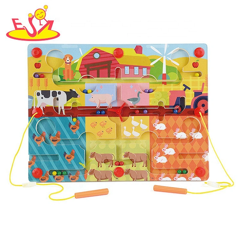 Best sale educational wooden classic bead maze for baby W11B222