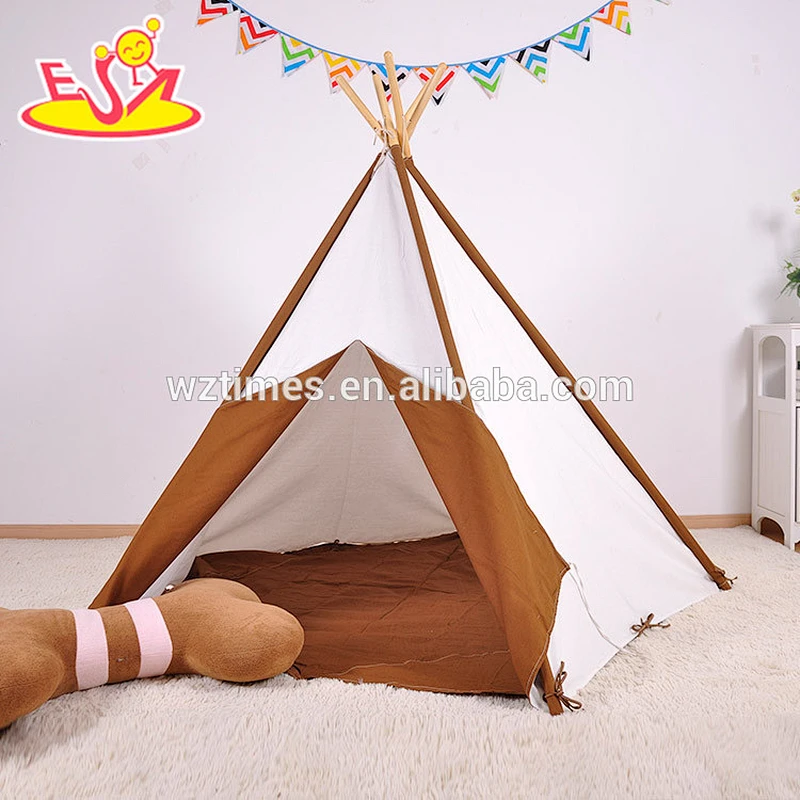 wholesale portable children house play tents for kids natural cotton indoor play tents for kids W08L006