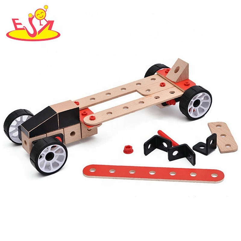 2019 New arrival assembly car set wooden diy toys for kids W03B083