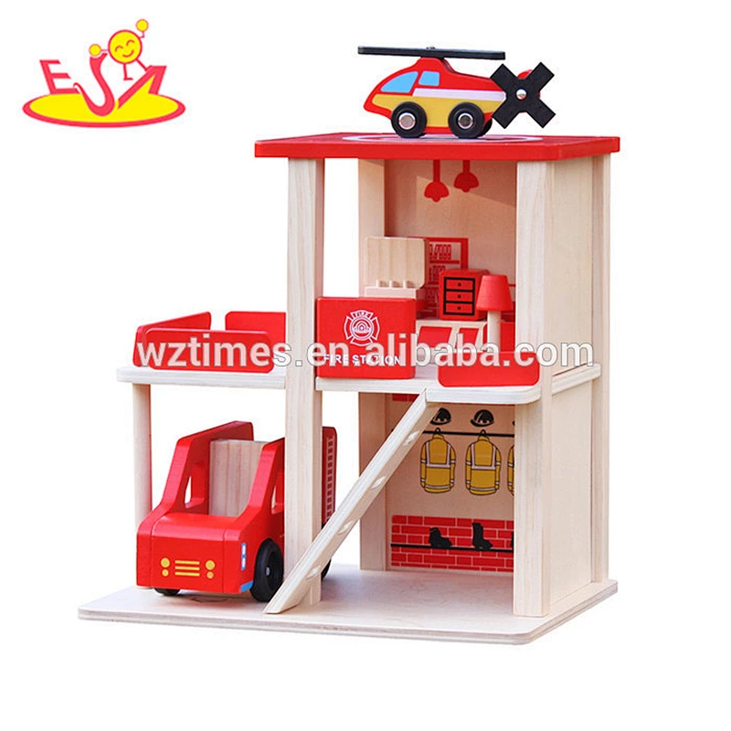 Wholesale cheap children wooden parking toy for selling W04B030