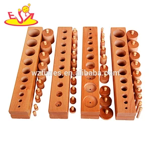 2018 New design preschool geometry puzzle wooden toddler montessori toys W12F008