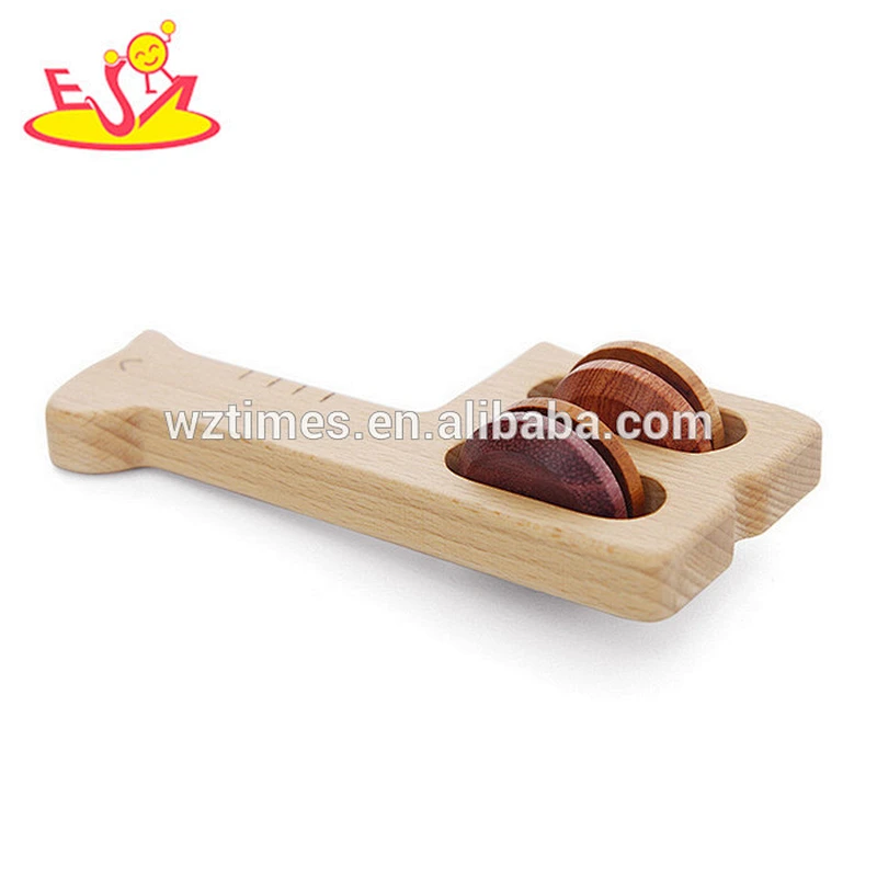 Wholesale educational baby wooden musical set toy with drums and castanet W07A122